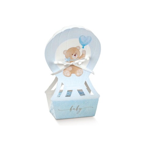 MONGOLFIERA 60X40X145 LITTLE BEAR AZZURRA